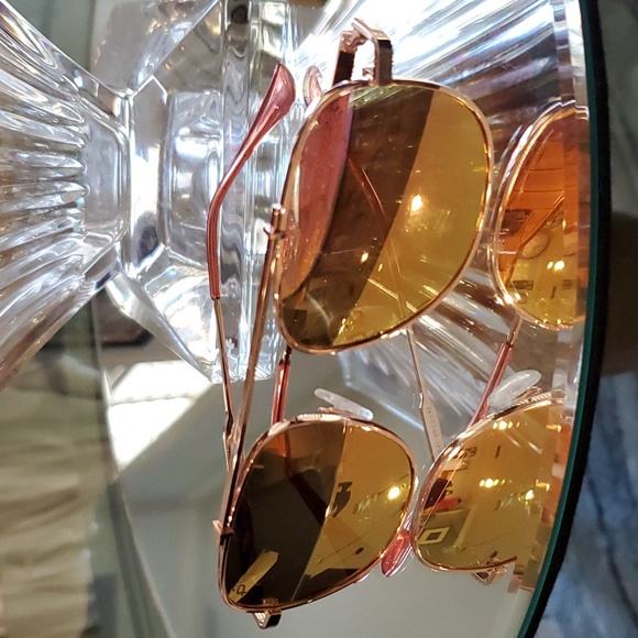 PRIVE REVAUX ROSE GOLD AVIATOR SUNGLASSES - Picture 2 of 4